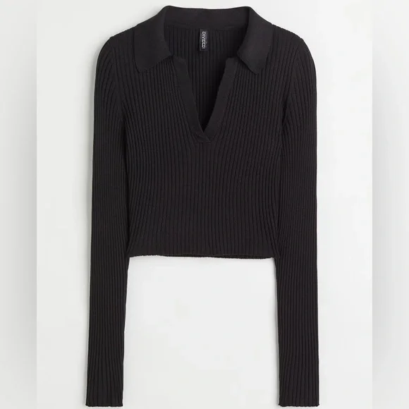 H&M Collared Ribbed Top - Picture 1 of 4